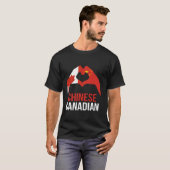 Chinees Canadees Canada China Vlag T-shirt (Voorkant volledig)