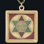 Chinees checkboard van Ethan Harper Goud Vergulden Ketting<br><div class="desc">Met dit spectaculaire Chinese damesbordschilderij van Ethan Harper zet je je spel op. Het stuk heeft een zeer  gevoel,  alsof het gepatterd werd op een familieheirloom. Dit zou een geweldig cadeau zijn voor iemand die van bordspellen houdt!</div>