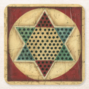  Chinees checkboard van Ethan Harper Kartonnen Onderzetters