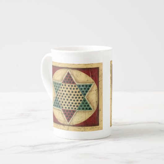 Chinees checkboard van Ethan Harper Porselein Kop (Links)