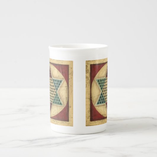  Chinees checkboard van Ethan Harper Porselein Kop (Voorkant)