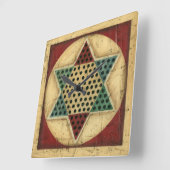 Chinees checkboard van Ethan Harper Vierkante Klok (Hoek)