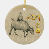 Chinees Chinees waterbuffel jaar 2021 CRO CRO Keramisch Ornament (Voorkant)