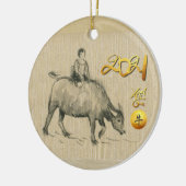 Chinees Chinees waterbuffel jaar 2021 CRO CRO Keramisch Ornament (Links)