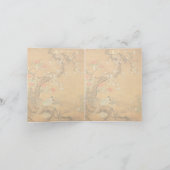 Chinees-Chinese inktkunst met vuurvaste en camelli Feestdagen Kaart (Binnen)