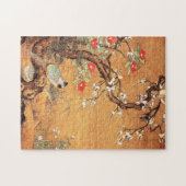 Chinees-Chinese inktkunst met vuurvaste en camelli Legpuzzel (Horizontaal)