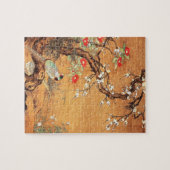 Chinees-Chinese inktkunst met vuurvaste en camelli Legpuzzel (Horizontaal)