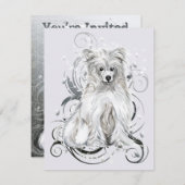 Chinees Crested Blue Kaart (Voorkant / Achterkant)