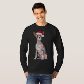 Chinees Crested Christmas Lights Xmas Hondenliefhe T-shirt (Voorkant volledig)