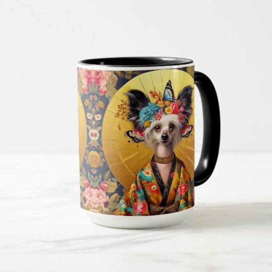 Chinees Crested Dog Art Mok (Voorkant rechts)