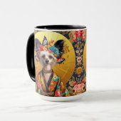 Chinees Crested Dog Art Mok (Voorkant links)