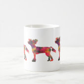 Chinees Crested Dog Geometric Pattern Silhouette Koffiemok (Center)