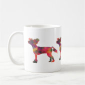 Chinees Crested Dog Geometric Pattern Silhouette Koffiemok (Links)