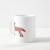 Chinees Crested Dog Geometric Pattern Silhouette Koffiemok (Voorkant links)