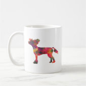 Chinees Crested Dog Geometric Pattern Silhouette Koffiemok (Links)
