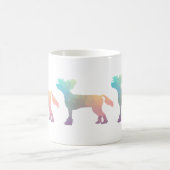 Chinees Crested Dog Geometric Pattern Silhouette Koffiemok (Center)