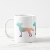 Chinees Crested Dog Geometric Pattern Silhouette Koffiemok (Links)