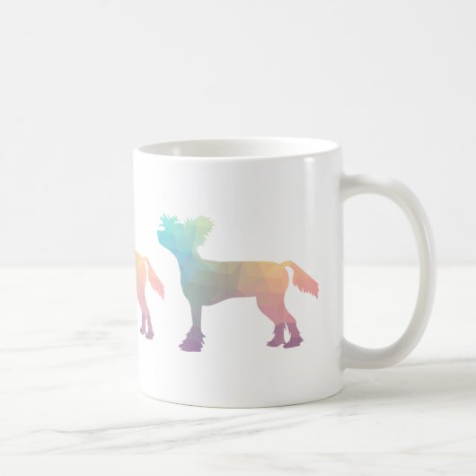 Chinees Crested Dog Geometric Pattern Silhouette Koffiemok (Rechts)
