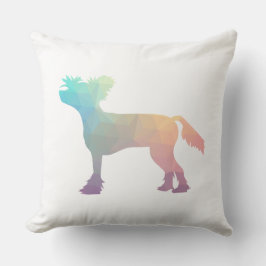 Chinees Crested Dog Geometric Pattern Silhouette Kussen