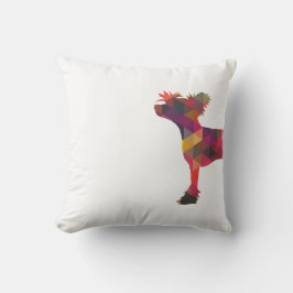 Chinees Crested Dog Geometric Pattern Silhouette Kussen