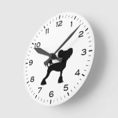 Chinees Crested Hondenras Silhouette Ronde Klok (Hoek)