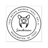 Chinees Crested retouradres stempel Zelfinkt (Design)