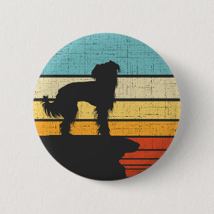 Chinees Crested Retro Hondenpuppy Eigenaar Ronde Button 5,7 Cm