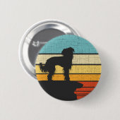 Chinees Crested Retro  Hondenpuppy Eigenaar Ronde Button 5,7 Cm (Voorkant /achterkant)