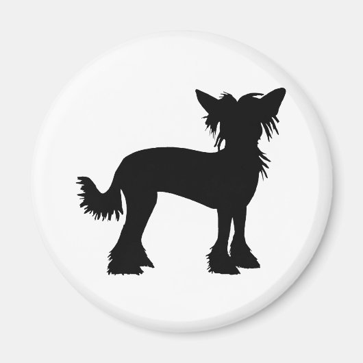 Chinees Crested Silhouette Magneet (Voorkant)