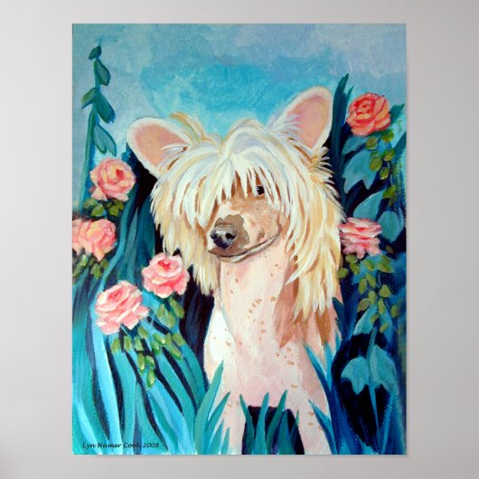 Chinees Crested Wall Print Poster (Voorkant)