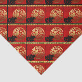 Chinees Cute Rabbit-jaar Zodiac Birthday Tissue P Tissuepapier (Detail)