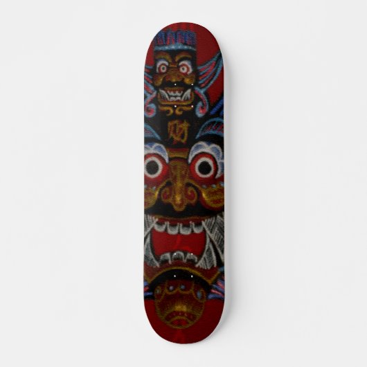 Chinees demon Masker Skateboard (Voorkant)