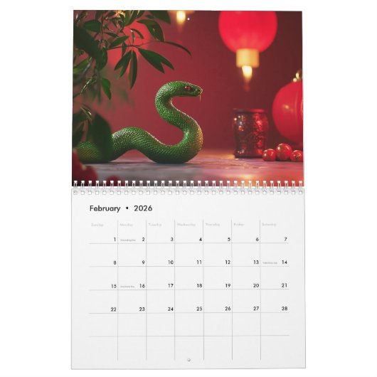 Chinees dierenriemsymbool Nieuwjaar 2025 Slang Azi Kalender (Feb 2026)