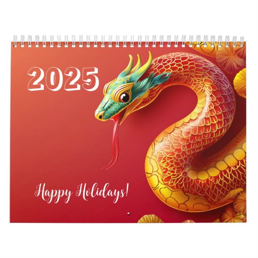 Chinees dierenriemsymbool Nieuwjaar 2025 Slang Azi Kalender (Hoes)