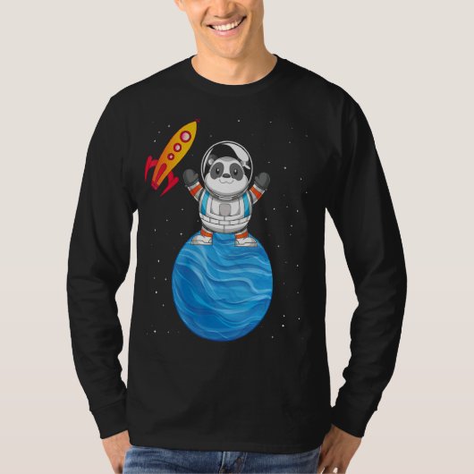 Chinees Dierenruimtevaart Panda Astronaut T-shirt (Voorkant)