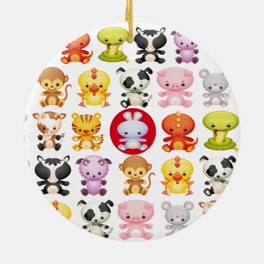 Chinees dierentuin keramisch ornament (Achterkant)