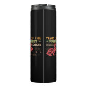 Chinees dierjaar konijn 2023 thermosbeker (Achterkant)