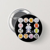 Chinees dierjaar konijn ronde button 5,7 cm (Voorkant /achterkant)