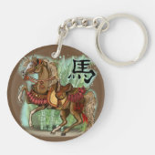 Chinees dierjaar van het paard sleutelhanger (Achterkant)