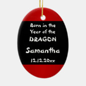 Chinees dierlijk geboren in het jaar van de draak keramisch ornament (Achterkant)