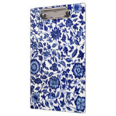 Chinees Donker marine blauw bloemmotief op wit Klembord (Links)