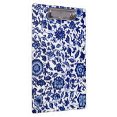 Chinees Donker marine blauw bloemmotief op wit Klembord (Rechts)
