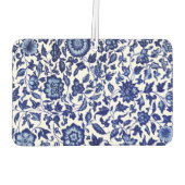 Chinees Donker marine blauw bloemmotief op wit Luchtverfrisser (Achterkant)