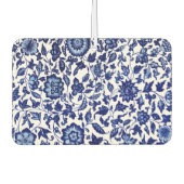 Chinees Donker marine blauw bloemmotief op wit Luchtverfrisser (Voorkant)