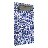 Chinees Donker marine blauw bloemmotief op wit Mini Klembord (Schuin)