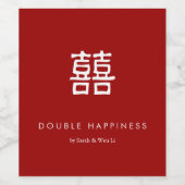 Chinees Double Happiness Wijnlabel Wijn Etiket (Enkel label)