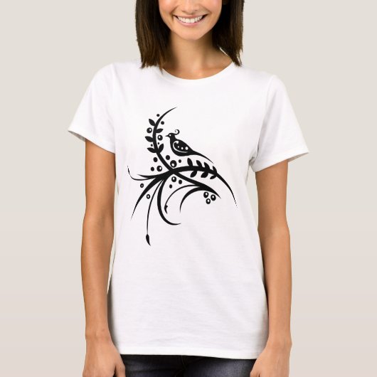 Chinees draaibloemontwerp t-shirt (Voorkant)