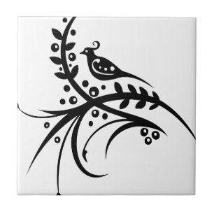 Chinees draaibloemontwerp tegeltje