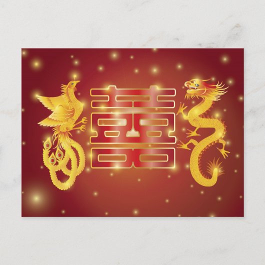 Chinees draak en Briefkaart Phoenix (Voorkant)