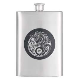 Chinees draak in zwart-wit gepersonaliseerd flacon